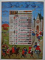 Mois d'Avril, Manuscrit execute aux armes d'Adelaide de Savoie, 15eme siecle